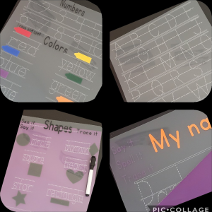Dry erase learning mats
